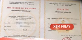 Mẫu bằng tốt nghiệp đại học từ xa có ghi hình thức đào tạo bcvt.edu.vn